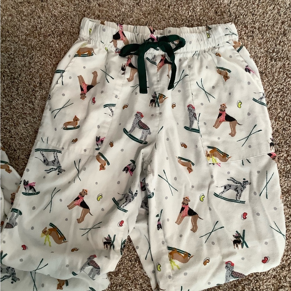 Women's Joyspun skiing dogs Pajama Bottoms with Drawstring